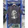New SAINT Night Light Portrait Pattern Printed Summer New Casual Fashion Unisexs and Womens Same Tshirt