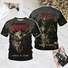 Popular Heavy Metal Band T Shirts Men/Women Fashion Hip Hop Streetwear Oversized Short Sleeve Top Tees