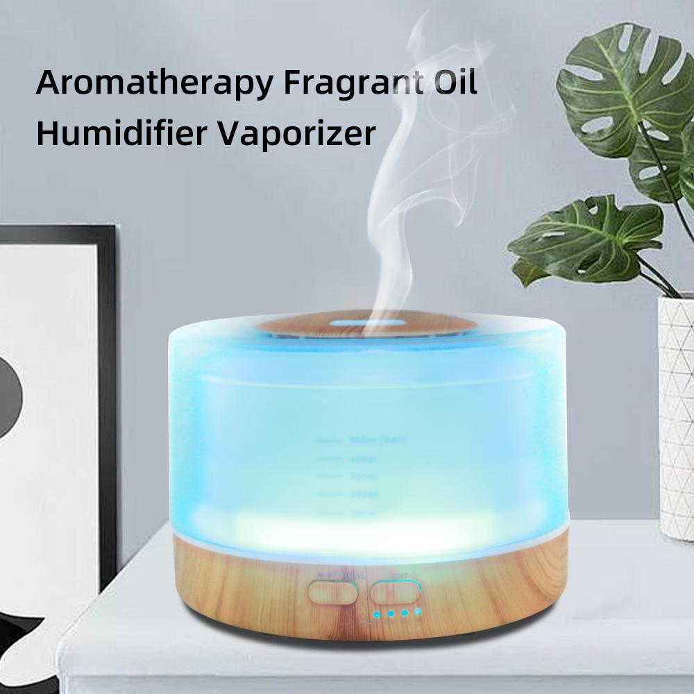 500ml Aromatherapy Diffuser Set with 6 Therapeutic Oils, 7 Calming Lights, Auto-Off & Silent Ultrasonic Mist for Relaxation