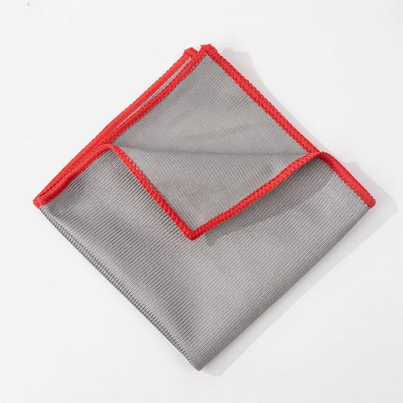 1 Stück 30x30cm Mikrofaser Glaswischtuch Haushalts-Saugfähiges Spiegel- Weinglas-Reinigungstuch