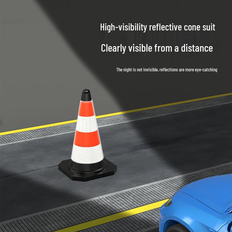 Mainuoqi Rubber Traffic Cone with Reflective Strip