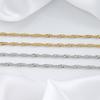 Minimalist Twist Chain 18k Gold Plated Stainless Steel Unfinished Waterproof Accessories for DIY Necklace Jewelry Making Supply