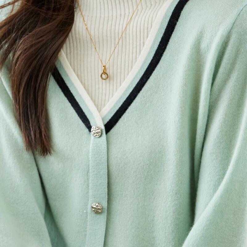 Srcr Women's Faux Two-Piece 100% Wool Knit Sweater