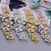Indian Bridal Hair Accessories Alloy Flower Bridal Crowns and Tiaras Silver Hair Pieces Wedding Hair Jewelry