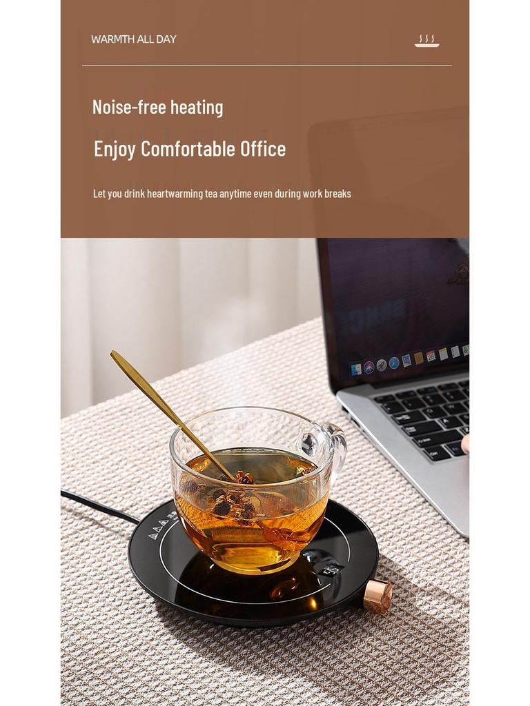 Automatic Smart Warm Coaster - 55°C Desktop Touch Plug-in