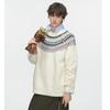 ICH MODE Fair Isle Jacquard Knit Sweater