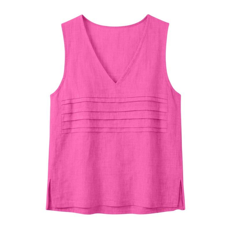 Women S V Neck Sleeveless Loose Casual Summer Top