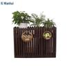Outdoor Anti-Corrosion Wood Planter with Partition Fence