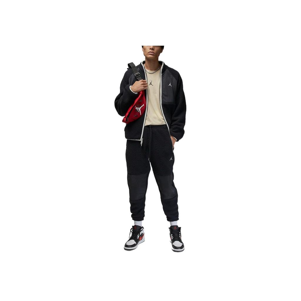 Jordan Logo Brodert Snøring Elastisk Midje Fritidsbukser Herre Underdeler Svart DV1570-010