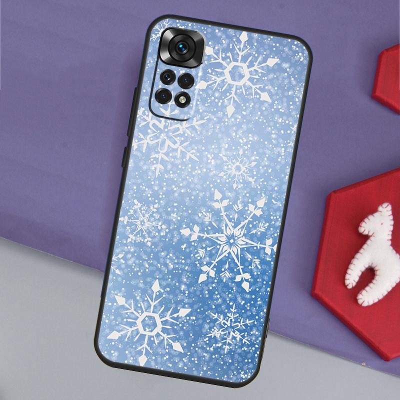 Snow Snowflake Winter Funda For Xiaomi Redmi Note 14 13 12 11 Pro 9 10 9S 10S 11S 12S Redmi 14C 10C 12C 13C Case