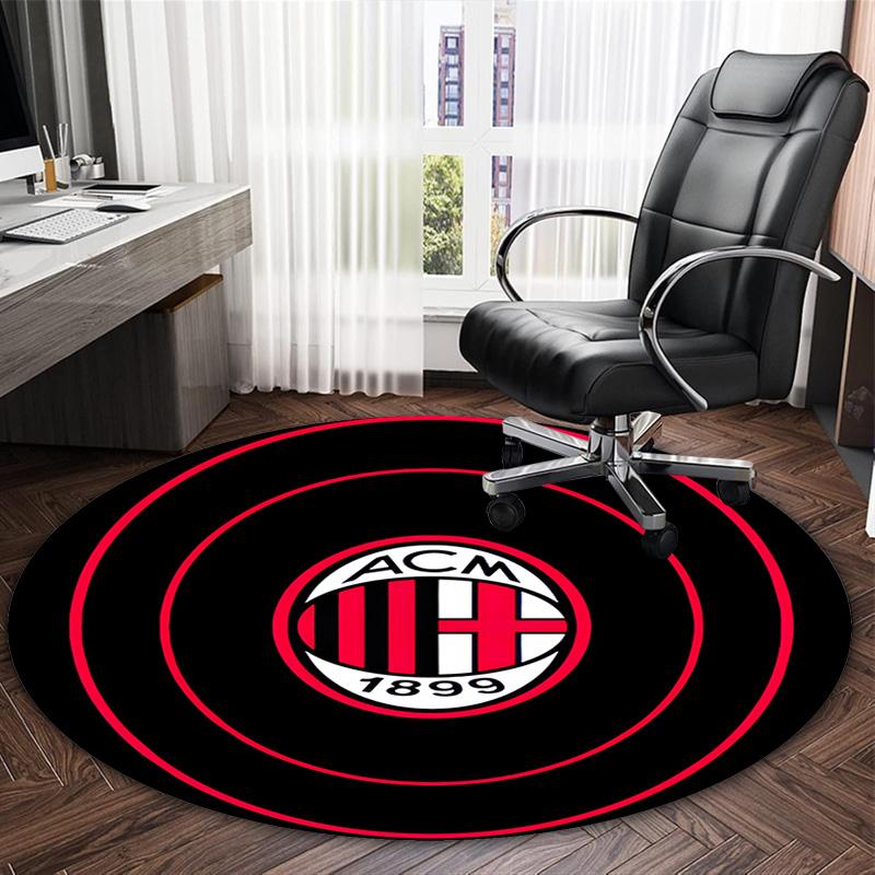 1pc A-AC Milan Carpet, Round Rug, Comfortable, Suitable for Entryways, Living Rooms, Office, And Bedrooms, Christmas Decoration
