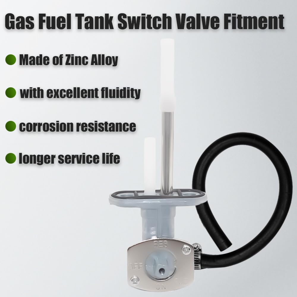 5KM-24500-10-00 1NS-F4524-00-00 Fuel Vavle Petcock with Lever Screw Shut Off Gas Tank Switch Fits for Yamaha Bruin 350 Grizzly 350 660 YFM350 YFM660