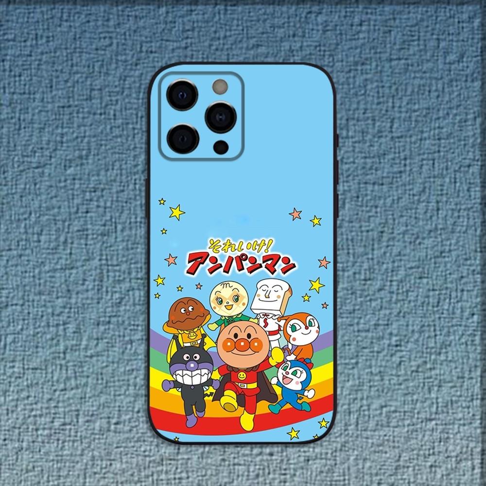 

Anime A-Anpanman Cute Phone Case For iPhone 16,15,14,13,12,11,Pro,X,XS,Max,XR,Plus,Mini Soft Black Cover iPhone12PRO