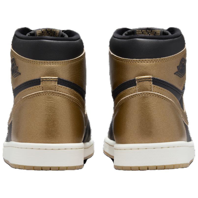 Air Jordan 1 Retro High OG Black Gold Unisex Sneakers Metallic-Gold Sail DZ5485-071