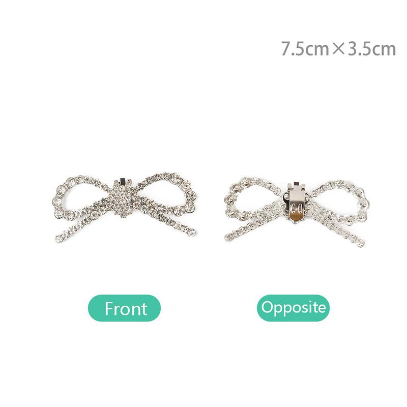 

1 шт. DIY Знімні Весільні Туфлі Туфлі на Високих Підборах Аксесуари Жіночі Туфлі Квіткова Пряжка Затискач для Взуття Сплав Стрази Універсальний Верх срібний