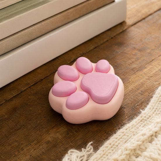 Baizihuahu Cute Cat Paw Fidget Toy, Stress Relief Clicker Button, Soft Palm Sized Decompression Gadget for Office Desk