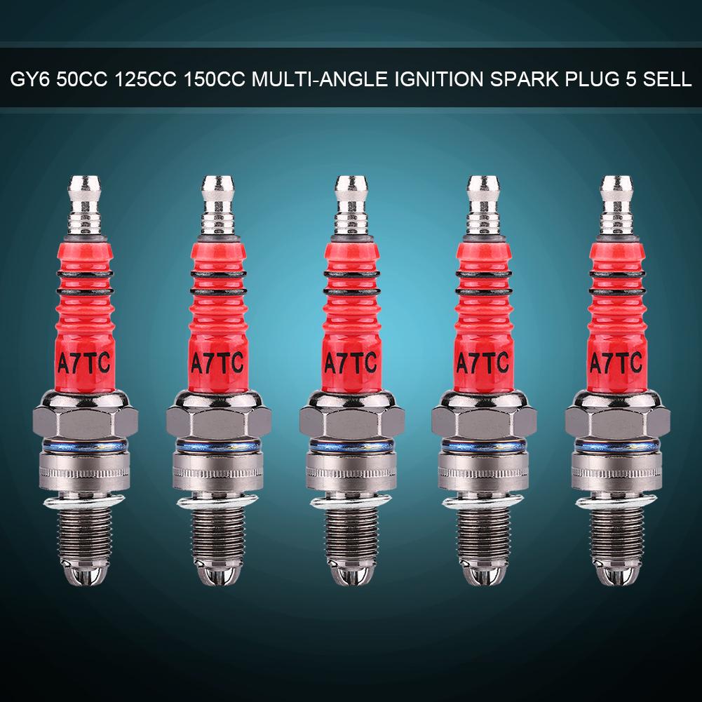 5ks závodní zapalovací svíčka s jednou elektrodou pro skútr GY6 50CC 125CC 150CC