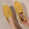 Summer Walk Loafers Women Flat Shoes Khaki Suede Leather Tassel Metal Lock Slip On Slippers Mules Driving Shoes Causal Moccasins