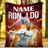 Customizable Football Throw Blanket – Personalized Name, All-Season Cozy Snug Blanket, Machine Washable, Personalized Blanket