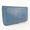 Hermes Dogon Purse Blue Calfskin Unisex Used