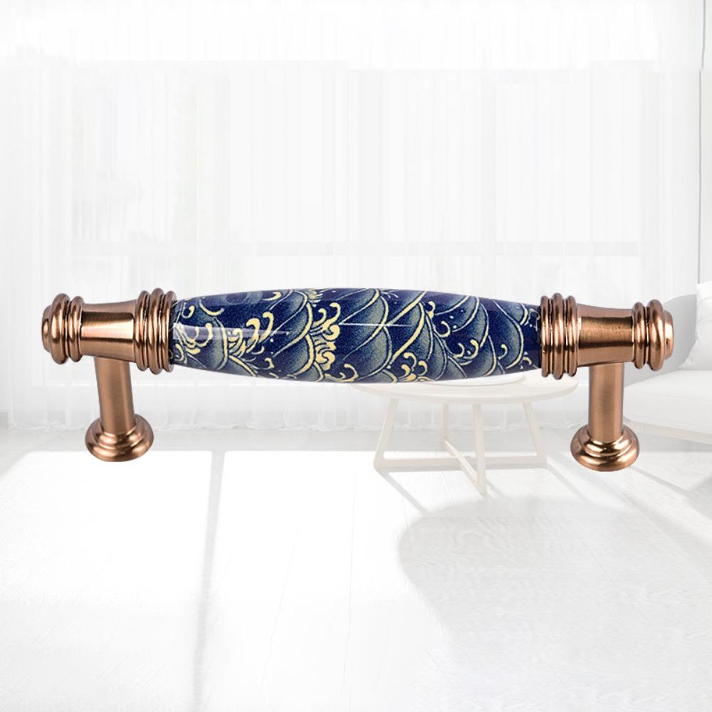 2pcs Contemporary Luxury Handles High-end American-style Handles European Ceramic Knobs  Cabinets