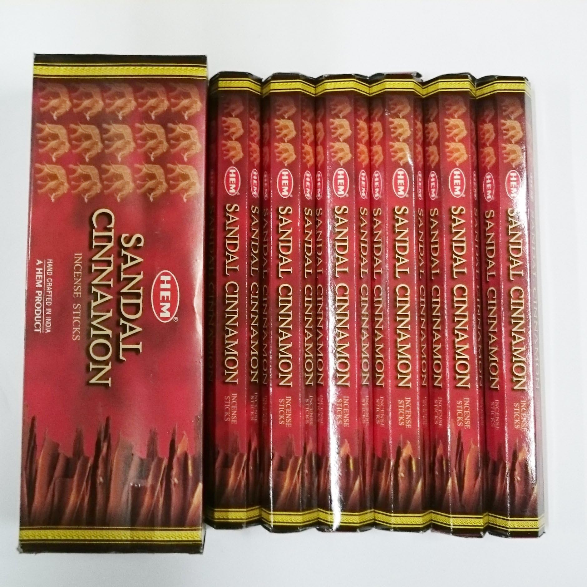 

HEM Incense Stick Hexapack Sandals Cinnamon Scented 6 Squares x 6 Boxes Sandal Cinnamon (20 Pieces) [Item]