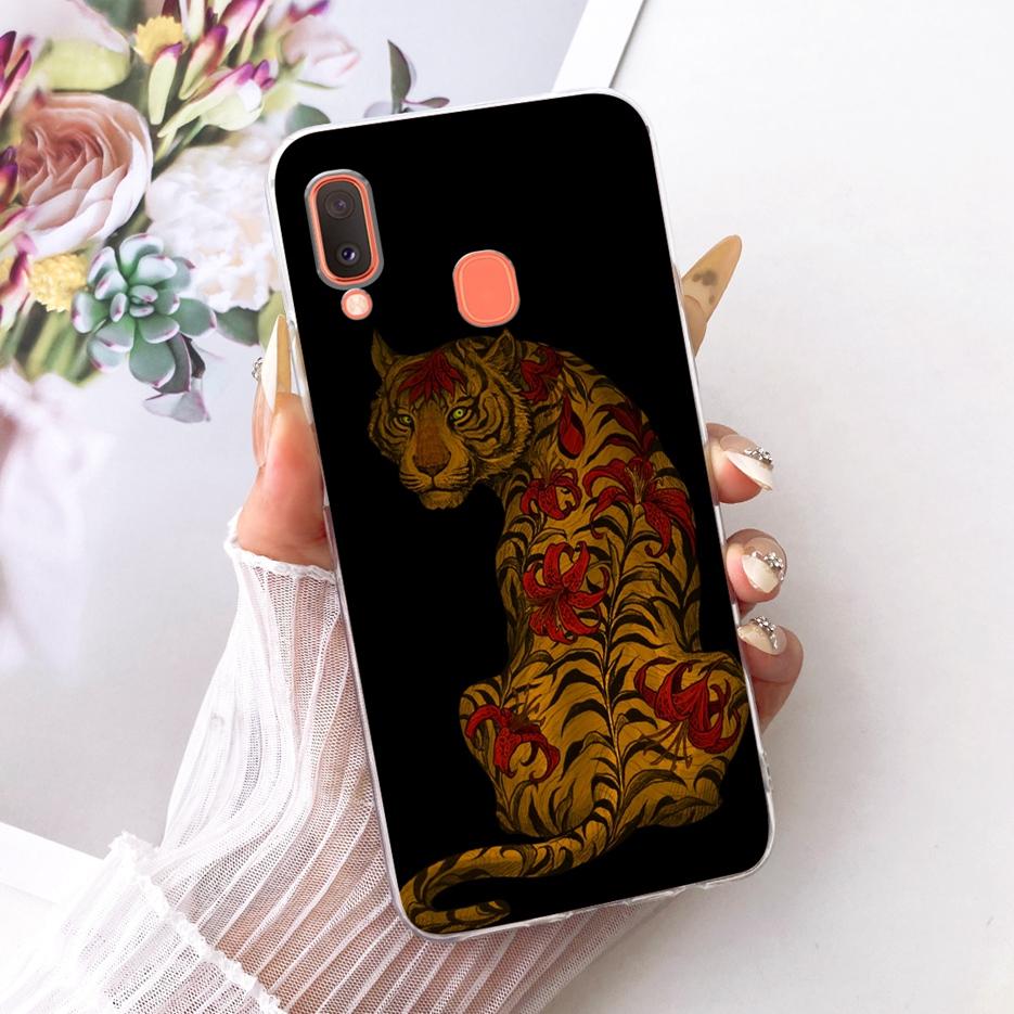 For Samsung Galaxy A20 A20e A20s Case Cute Lion Fashion Painted Cover Soft Silicone Case For Samsung A20 A 20 s Galaxy A20e Bags