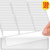 120/4Pcs Self Adhesive Label Holders Shelf Tag Index Card Pockets Kitchen Spice Jars Labels Classify Stickers for Home Office
