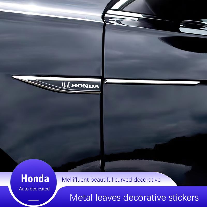 Honda Metal Stickers 2Pcs Car Body Decoration Stickers For Honda Civic Accord Fit Jazz Pilot CRV Odyssey Passport City Shuttle