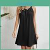 Vestido de playa para mujer de color liso para vacaciones de verano
