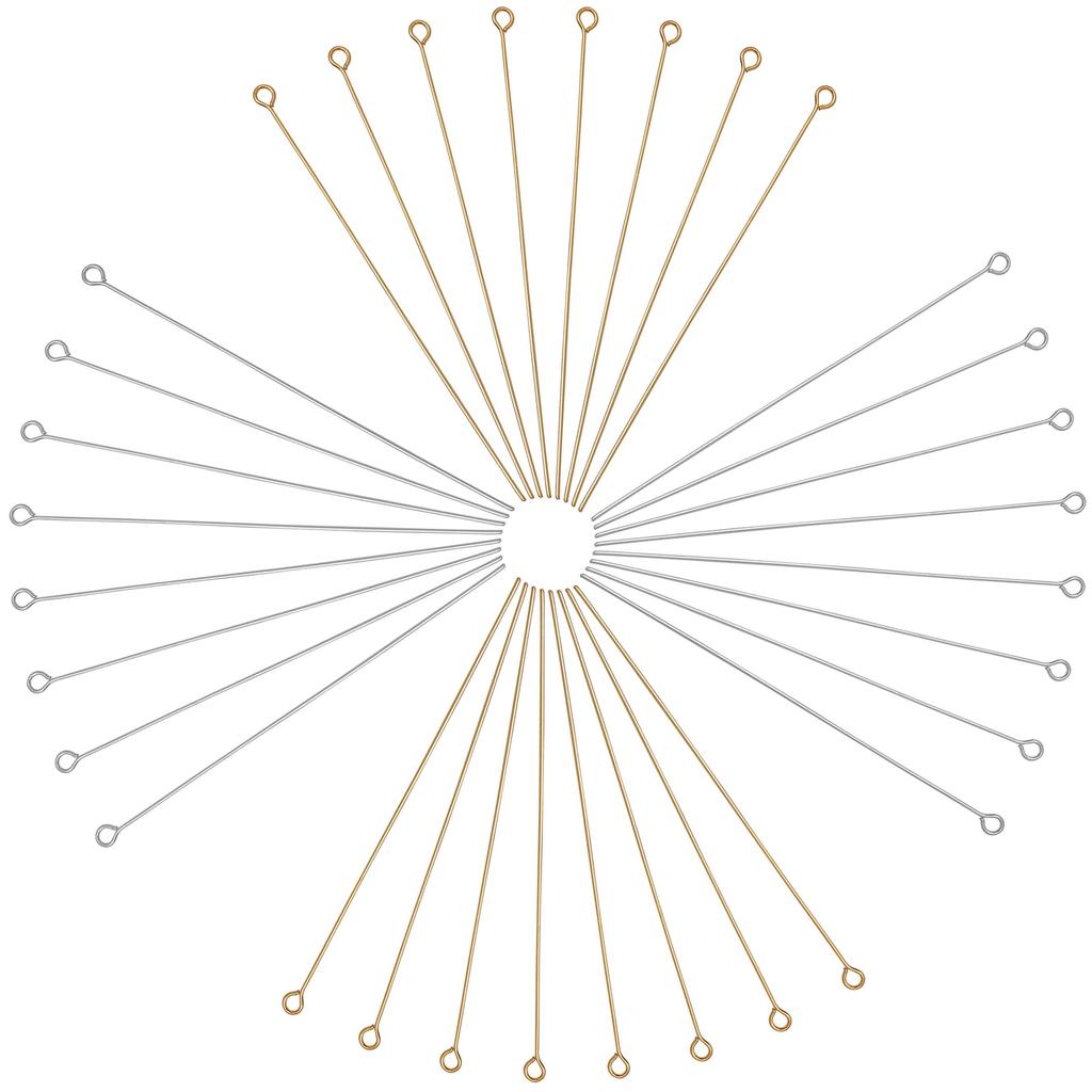 50/100Pcs Stainless Steel 9-Shape Needle Charm Accessories For DIY Necklace Bracelet Jewelry Making