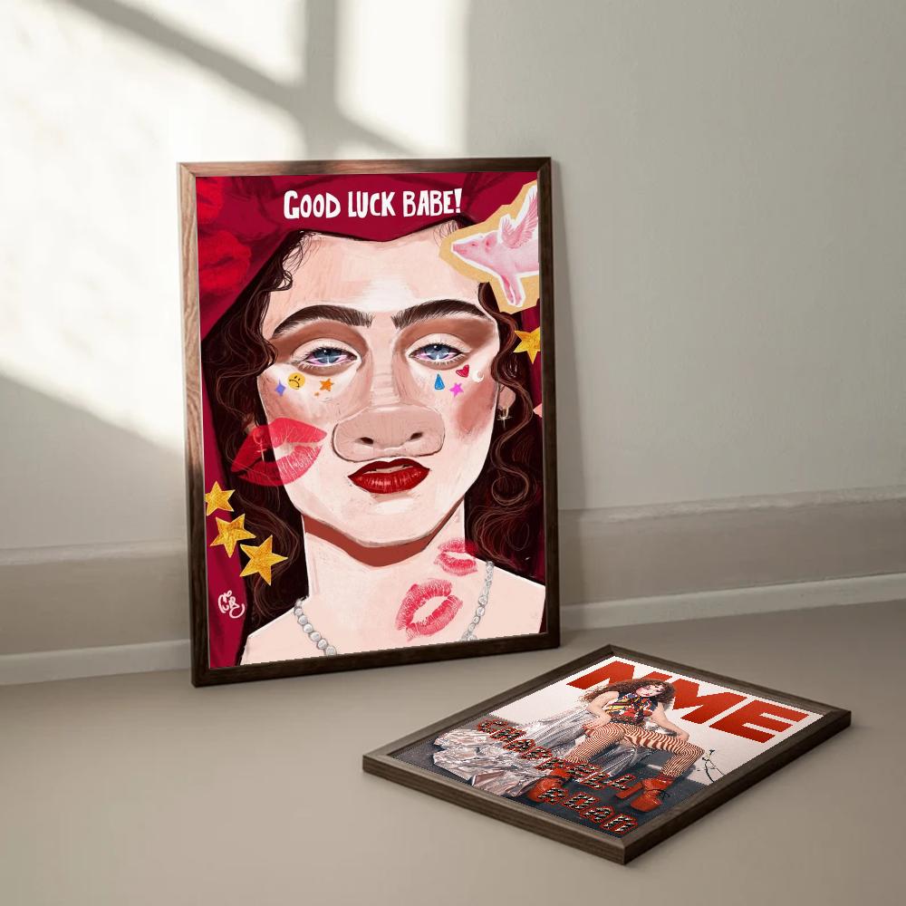 Chappell Roan Viel Glück Babe! Gute Qualität Drucke und Poster Wasserdichte Papieraufkleber Kaffeehaus Bar Poster Wandaufkleber