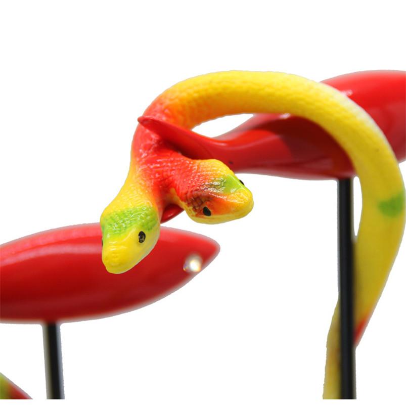 Two-headed Snake Funny Scary Tricky Prank Joke Novelty Toy 2PCS/set 75CM Simulation Rubber Soft Fake Snake Toys For Adult Boys