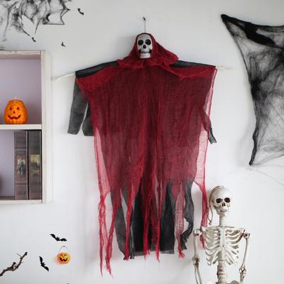 Halloween Hanging Skull Ghost Decoration Outdoor Creepy Grim Reapers Scary Flying Skeleton Ghost for Porch Yard Garden Tree Decor