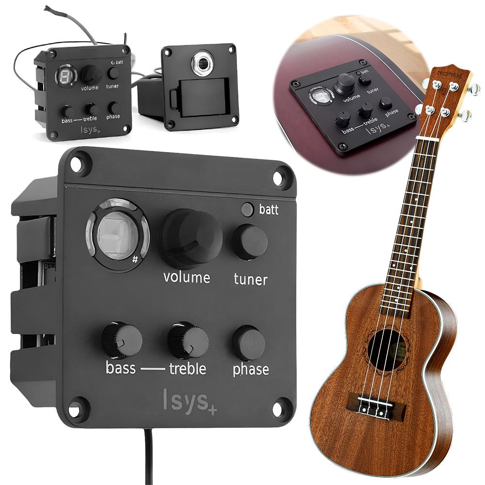 1/2PCS Acoustic Guitar Pickup EQ Tuner High Sensitivity Guitar Preamp Piezo Pickup Onboard Preamp for Fishman ISYS+ Accessories