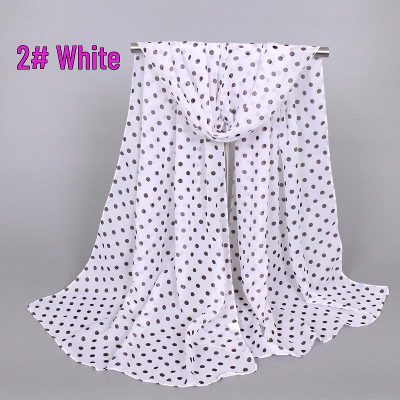 Eșarfă șifon cu buline mici de primăvară 2025: Protecție Solară la Modă pentru Femei, Ușoară și Lungă