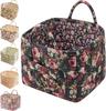 Boho Fabric Storage Basket, Floral Laundry Baskets,Decoration Large Capacity Storage Baskets, Portable Folding Storage Bag for Clothes and Sundries