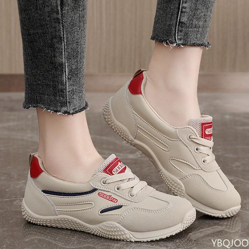 Fashion Spring Autumn new breathable height increasing casual wear-resistant thin soled women's shoes college style simple board shoes