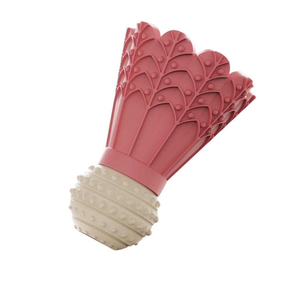 Durable Badminton Shape Dog Chew Molar Toy Self Playing Rubber Bite Resistant Toy Bite-resistant Grinding Teeth Stick Dog