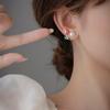 Classic Tulip Rhinestone Jewelry Korean Style Earrings Pearl Stud Earrings Women Zinc Zinc Alloy Earrings