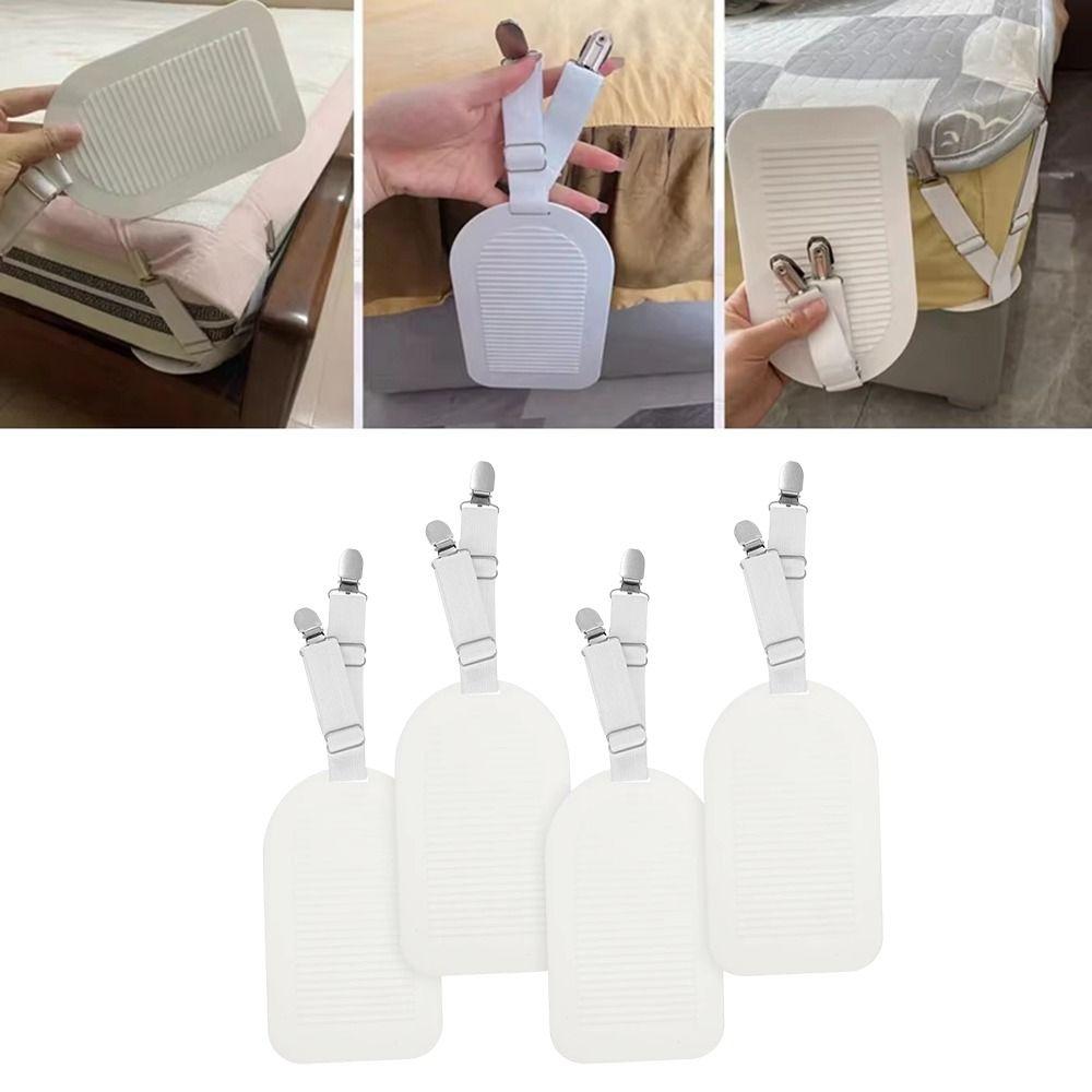 2/4Pcs Non-Slip Fastener Bed Sheet Holder Clips Keep Sheets Tight Elastic Gripper Holder Bedroom