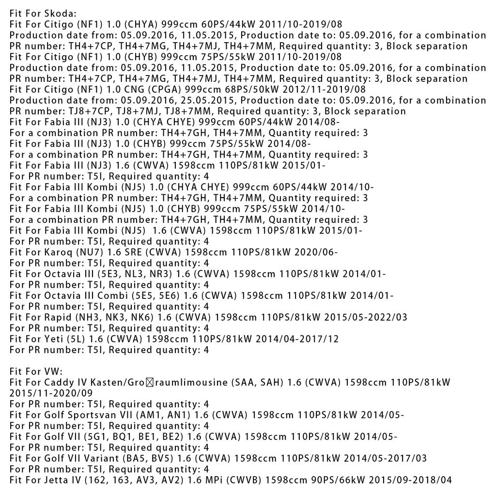 1Pcs Fuel Injector For Seat Arona Ibiza Skoda Fabia VW Golf Polo 1.0 04E906031H