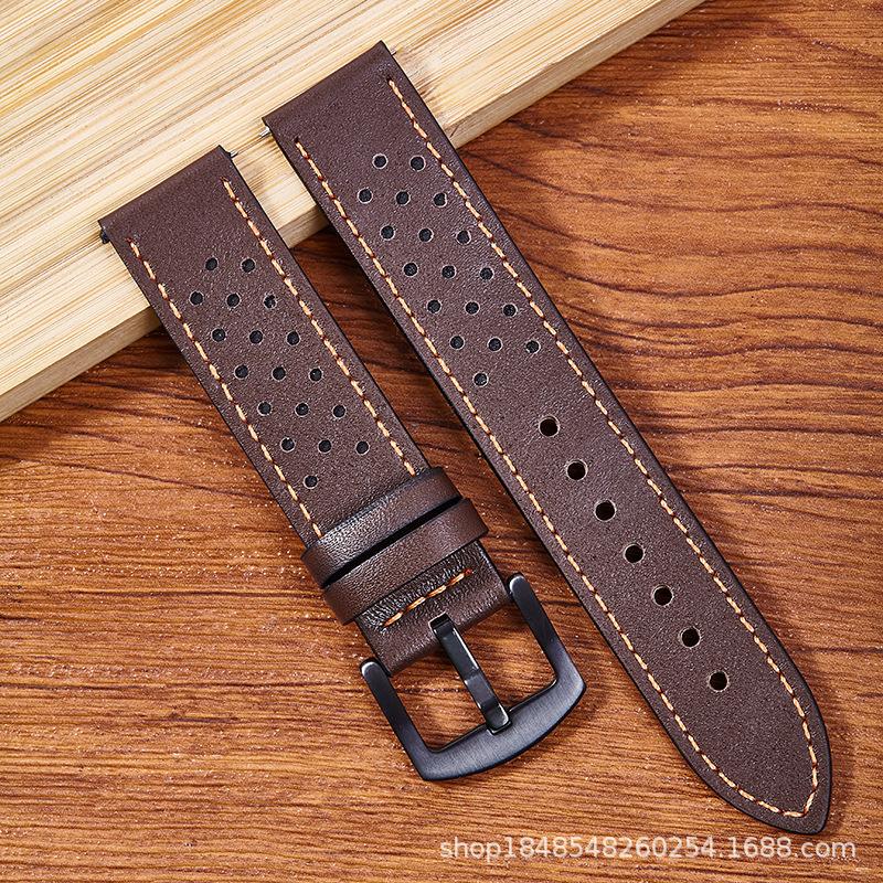 Suitable For Samsung Watch Galaxy /5/6 Generation Leather Strap Huawei Gt20/22Mm Hole Strap