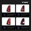 LED Tail Light Assembly with Flowing Turn Signals for 03-09 Toyota Prado