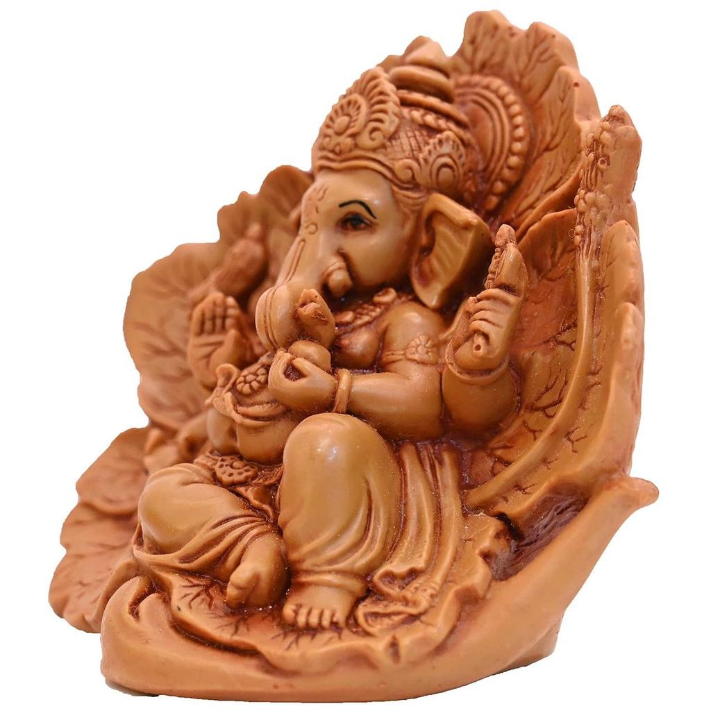 Ganesh Ganpati Bappa (Shoeflower) Idol for Car Dashboard | Living Room | Drawing Room | House Warming | Puja Ghar