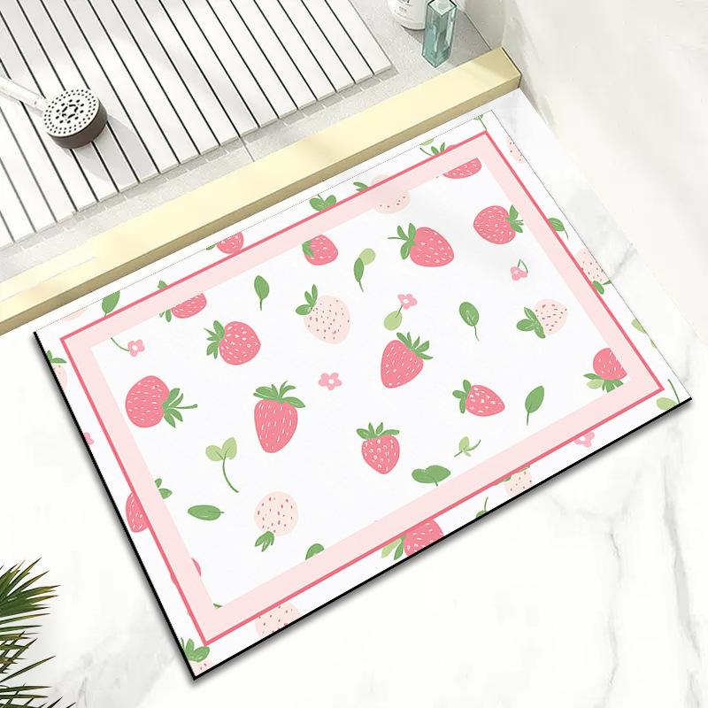 Bedroom Ins Wind Diatom Mud Absorbent Foot Mat Quick Dry Non-slip Mat Toilet Toilet Door Mat Cartoon Carpet