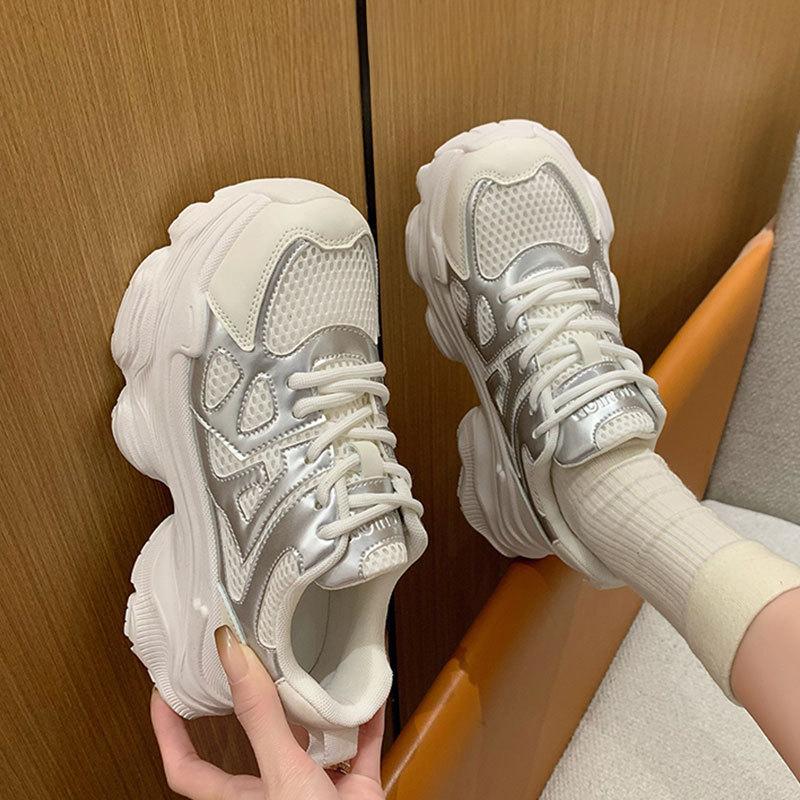 Dětské boty pro tátu, jarní a letní, nové, s tlustou podrážkou, zvýšenou síťovinou, prodyšné, ležérní sportovní boty Tide