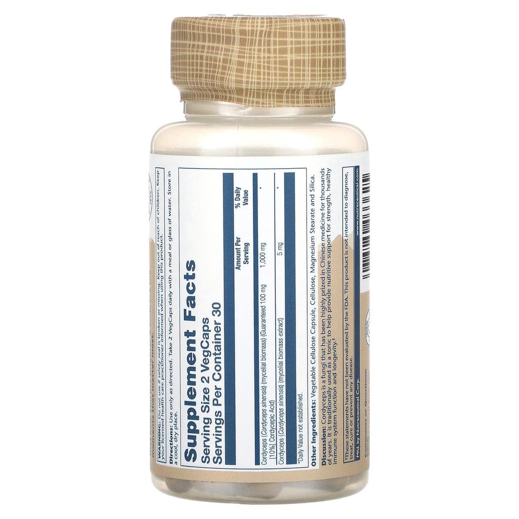 Mushroom, Cordyceps Militaris, Veggie Capsules 60