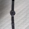 Used SKAGEN Watch Quartz Black Mesh Belt Battery Replaced (R8.7)