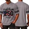 Casual V Neck Jersey Short Sleeve Sports T Shirt Celebrating 250 Years of Freedom 1776 2026 Lightweight Breathable Athletic Top